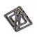 LOCKINK Adjustable Nipple Clamps with Decorative Pendant Grey Metal