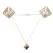 LOCKINK Adjustable Nipple Clamps Gold with Decorative Pendant, Nickel-Free