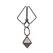 LOCKINK Nipple Clamps with Weighted Pendant Grey - Adjustable Design