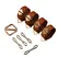 LOCKINK Hogtie Restraint System Adjustable Cuffs Set Brown