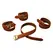 LOCKINK Hogtie Restraint System Adjustable Cuffs Set Brown