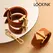 LOCKINK Premium Leather Ankle and Wrist Cuffs Set, Adjustable, Brown