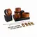 LOCKINK 8-Piece Adjustable Restraint Strap System Brown Set