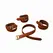 LOCKINK 8-Piece Adjustable Restraint Strap System Brown Set