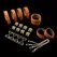 LOCKINK 8-Piece Adjustable Restraint Strap System Brown Set