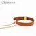 LOCKINK Premium Adjustable Collar and Leash Set Brown 80cm