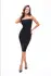 D100 Seamless Tube Dress 100DEN Black L/XL - Elegant Knee-Length Fit