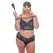 Sportsheets Knotty Brat Set - Konopčeve Lisice, Povez za Oči i Mini Crop, Crna-Rose Gold