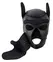 Bad Kitty Neoprene Dog Head Mask with Removable Mouth Part, Black