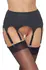 Cottelli LINGERIE Pojas za podvezice 4x mat crna, veličina L, 8 traka