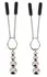Bad Kitty Adjustable Nipple Clips with Decorative Beads, 8.5 cm, Black