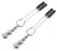 Bad Kitty Adjustable Nipple Clips with Decorative Beads, 8.5 cm, Black