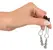 Bad Kitty Adjustable Nipple Clips with Decorative Beads, 8.5 cm, Black