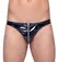 Black Level Vinyl Briefs L - Shiny Black, Stretch, Front Zip