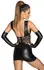 Noir Handmade Dress S Powerwetlook with Lace Detailing Black