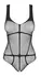 Obsessive B336 Mrežasti Bodysuit S-L Crni Dizajn u Stilu Remenja