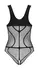 Obsessive B336 Mrežasti Bodysuit S-L Crni Dizajn u Stilu Remenja