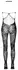 Cottelli Fantasy Catsuit S-L Floral Mesh, Open Design, Black