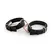 Crave ICON Cuffs Black/Rose Gold - Elegant Adjustable Wrist Bands