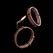 Crave ID Cuffs Pink/Rose Gold - Elegant Silicone & Steel Jewelry Set