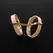 Crave ID Cuffs Beige & 18kt Gold-Plated - Elegant Adjustable Bracelet Set