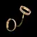 Crave ID Cuffs Beige & 18kt Gold-Plated - Elegant Adjustable Bracelet Set