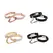 Crave ID Cuffs Black/Rose Gold - Elegant Adjustable Wrist Jewelry