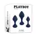 Playboy Pleasure Tail Trainer 3-delni intimni silikonski set mornarsko plavi