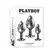 Playboy Pleasure 3-delni hematit analni set čepova – gradirane veličine