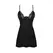 Obsessive Bellastia Chemise & Thong XL/2XL – Podesiva čipka crni set