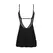 Obsessive Bellastia Chemise & Thong XL/2XL – Podesiva čipka crni set