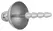 Mystim Umbrella Intimate Plug Stainless Steel 7.7cm
