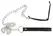 Bad Kitty Adjustable Intimate Clamp with Detachable Chain Leash, Black