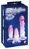Crystal Clear Set od 3 Transparentna Analna Trening Uređaja sa PVC Usisnom Bazom