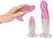 Crystal Clear Set od 3 Transparentna Analna Trening Uređaja sa PVC Usisnom Bazom
