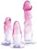 Crystal Clear Set od 3 Transparentna Analna Trening Uređaja sa PVC Usisnom Bazom