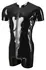 LateX Muški Latex Playsuit za Cijelo Tijelo XL - Trosmjerna Patent Brava, Crna