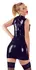 LateX Crna Lateks Haljina 2XL - Bez Rukava sa Stojećom Kragnom