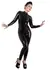 LateX catsuit crni XS - dugački rukavi, visoka kragna, dizajn pune dužine