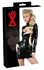 LateX Berlin Mini Haljina M Crna sa Prednjim Izrezom, Dugim Rukavima