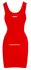 LateX Classic Sleeveless Crvena Haljina S 0.4mm Prirodni Lateks
