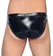 Black Level Vinyl Briefs M - Glossy Bi-Elastic Men's Underwear with Pouch