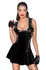 Noir Handmade Dress Black Vinyl Ruffle Detail Size M