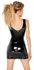 Black Level Vinyl Buckle Mini Dress S, Adjustable Straps, Black