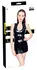 Black Level Vinyl Mini Dress L Shiny Finish, Front Zipper, Black