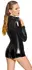 Black Level Vinyl Jumpsuit XL - Glossy Short-Sleeve Party Outfit
