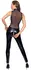 Black Level Vinyl Jumpsuit L - Shiny Finish & Powernet Back
