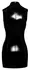 Black Level Vinyl Mini Dress with Buckle Accents, Size L, Black
