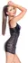 Black Level Vinyl Dress Lacing L Shiny Adjustable Black Mini Dress