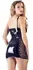 Black Level Shiny Vinyl Mini Dress with Side Lacing, Size M